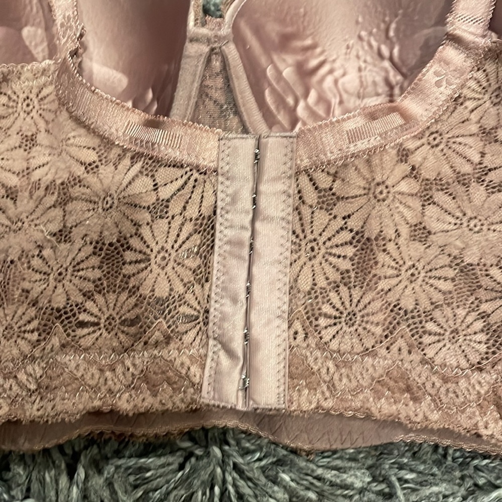 Brown lingerie floral bra corset size 34B - Picture 9 of 15
